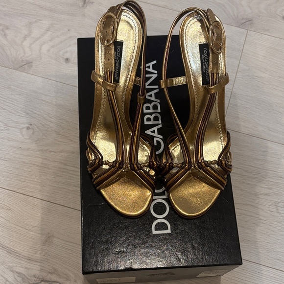 Dolce & Gabbana Metallic Gold Heels